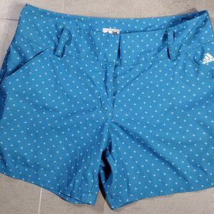 Adidas Adizero Blue & White Print Womens Shorts, Sz. 6